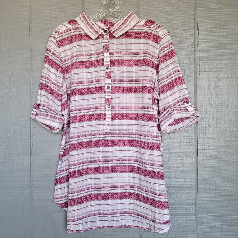 Columbia Women's 100% Cotton Popover Breathable Tunic Shirts. Size‎ XL